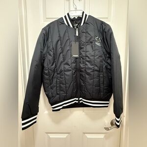 True Religion Black Quilted Bomber Jacket- Size M